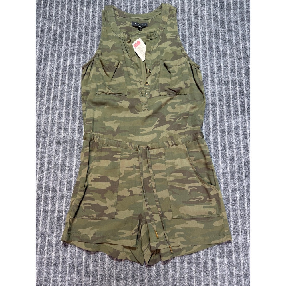 Sanctuary Camo Romper Womens XS Sleeveless Utility Summer Casual Streetwear Edgy